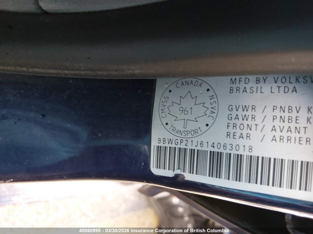 Aukcja sprzedaży 2001 Volkswagen Golf Gls Tdi, vin: 9BWGP21J614063018, numer aukcji: 40060995