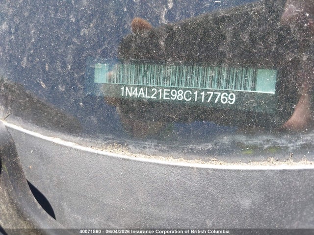2008 Nissan Altima 2.5 S მანქანა იყიდება აუქციონზე, vin: 1N4AL21E98C117769, აუქციონის ნომერი: 40071860