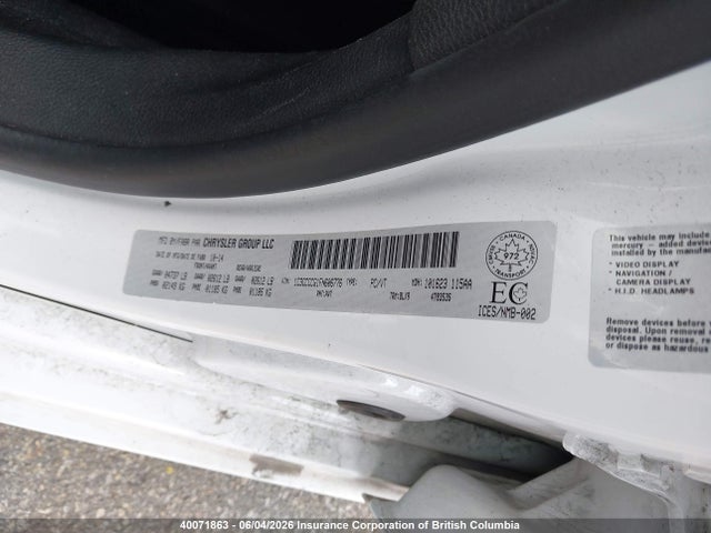 40071863 :رقم المزاد ، 1C3CCCCG1FN606776 vin ، 2015 Chrysler 200 مزاد بيع