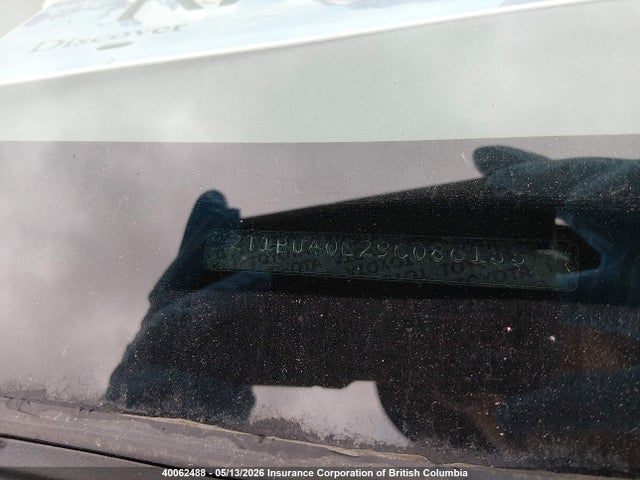 40062488 :رقم المزاد ، 2T1BU40E29C086155 vin ، 2009 Toyota Corolla S/le/xle مزاد بيع