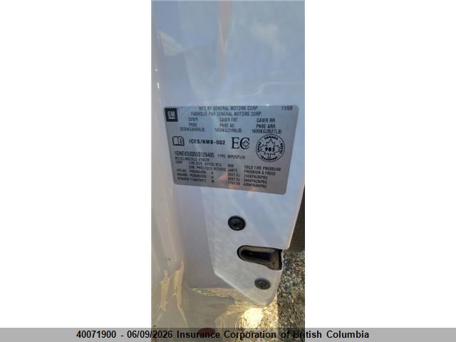 Aukcja sprzedaży 2009 Chevrolet Traverse Ltz, vin: 1GNEV33D59S129495, numer aukcji: 40071900