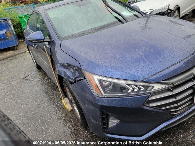 2019 Hyundai Elantra Preferred მანქანა იყიდება აუქციონზე, vin: KMHD84LF6KU871297, აუქციონის ნომერი: 40071904