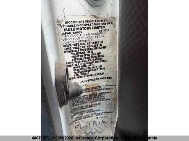 JALC4W168K7008203 Isuzu Npr Hd