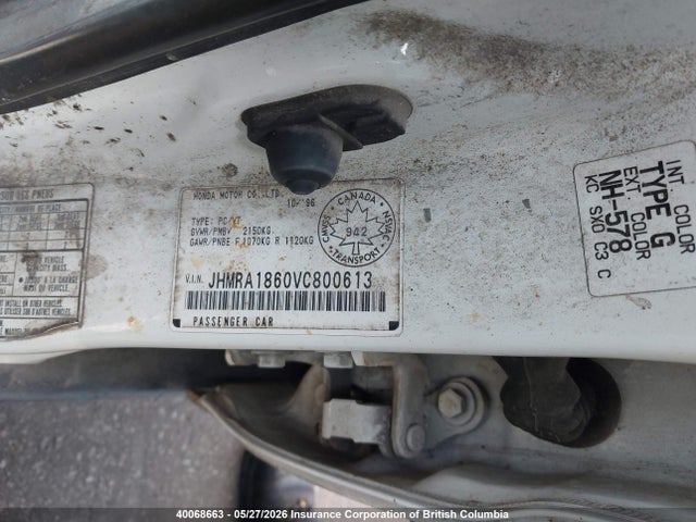 Продажа на аукционе авто 1997 Honda Odyssey Lx, vin: JHMRA1860VC800613, номер лота: 40068663