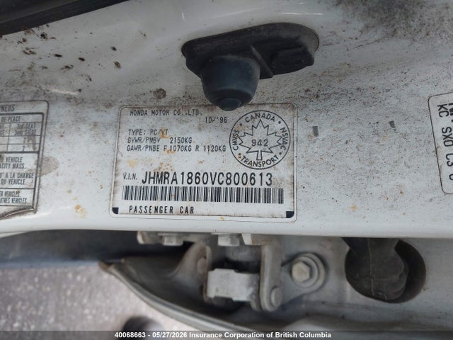 Продажа на аукционе авто 1997 Honda Odyssey Lx, vin: JHMRA1860VC800613, номер лота: 40068663