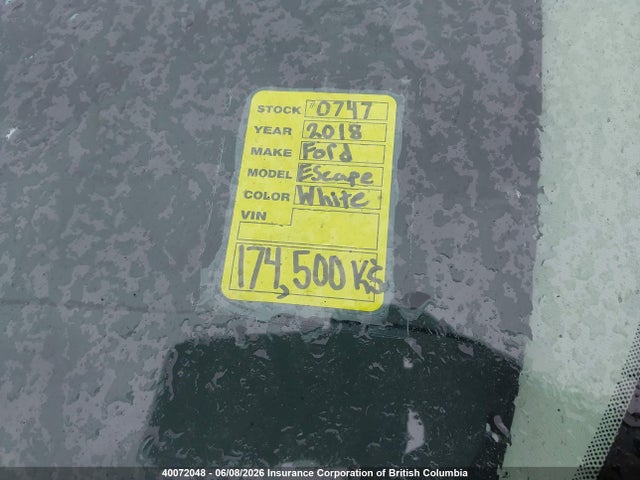 Продаж на аукціоні авто 2018 Ford Escape Sel, vin: 1FMCU9HD9JUD10747, номер лоту: 40072048
