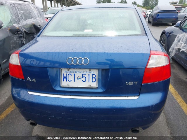 2005 Audi A4 მანქანა იყიდება აუქციონზე, vin: WAUJC68E25A077031, აუქციონის ნომერი: 40072068