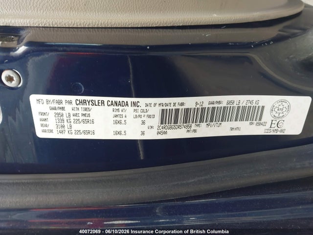 Продаж на аукціоні авто 2013 Dodge Grand Caravan Se, vin: 2C4RDGBG5DR574958, номер лоту: 40072069