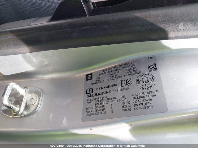 GMC Canyon 2018 1GTH5BEA4J1137410 Image 9