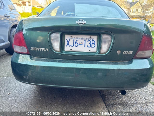 40072136 :رقم المزاد ، 3N1CB51D62L673518 vin ، 2002 Nissan Sentra Xe/gxe مزاد بيع