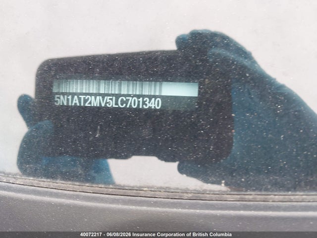 40072217 :رقم المزاد ، 5N1AT2MV5LC701340 vin ، 2020 Nissan Rogue مزاد بيع
