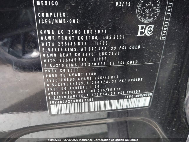 Aukcja sprzedaży 2019 Volkswagen Tiguan Sel Premium/sel Premium R-line, vin: 3VV4B7AX1KM097663, numer aukcji: 40072254