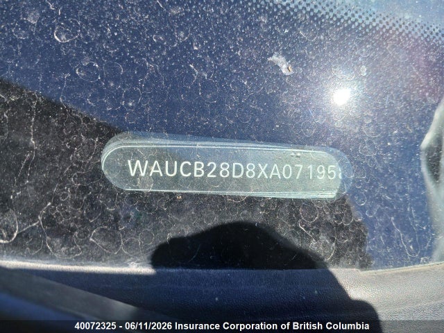 Aukcja sprzedaży 1999 Audi A4, vin: WAUCB28D8XA071958, numer aukcji: 40072325