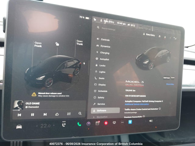 Aukcja sprzedaży 2023 Tesla Model 3, vin: 5YJ3E1EC6PF480919, numer aukcji: 40072376