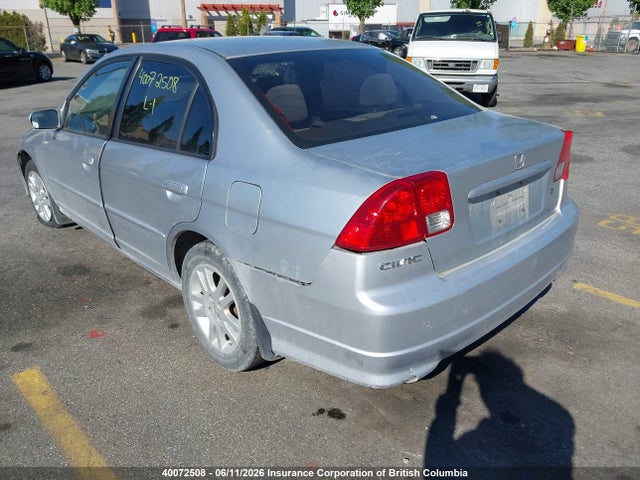 2005 Honda Civic მანქანა იყიდება აუქციონზე, vin: 2HGES16615H019470, აუქციონის ნომერი: 40072508