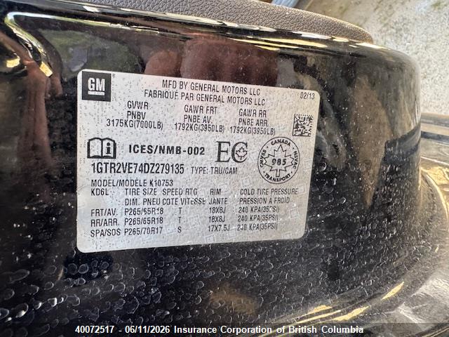 Aukcja sprzedaży 2013 Gmc Sierra K1500 Sle, vin: 1GTR2VE74DZ279135, numer aukcji: 40072517