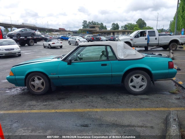 40072551 :رقم المزاد ، 1FACP44E8NF135615 vin ، 1992 Ford Mustang Lx مزاد بيع