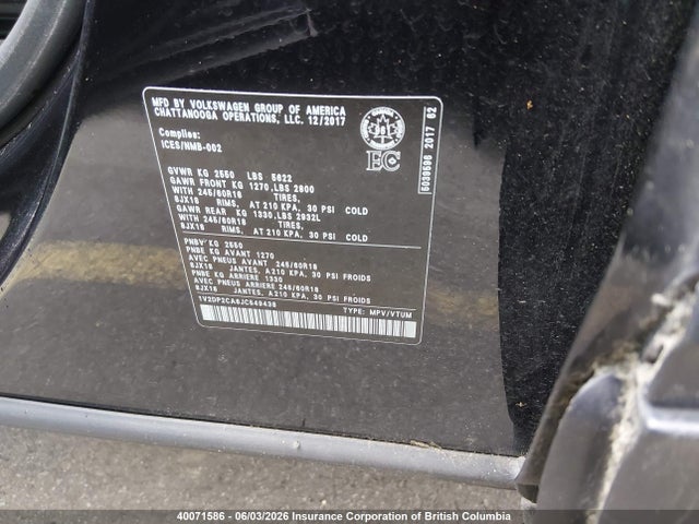 Aukcja sprzedaży 2018 Volkswagen Atlas Se, vin: 1V2DP2CA6JC549438, numer aukcji: 40071586