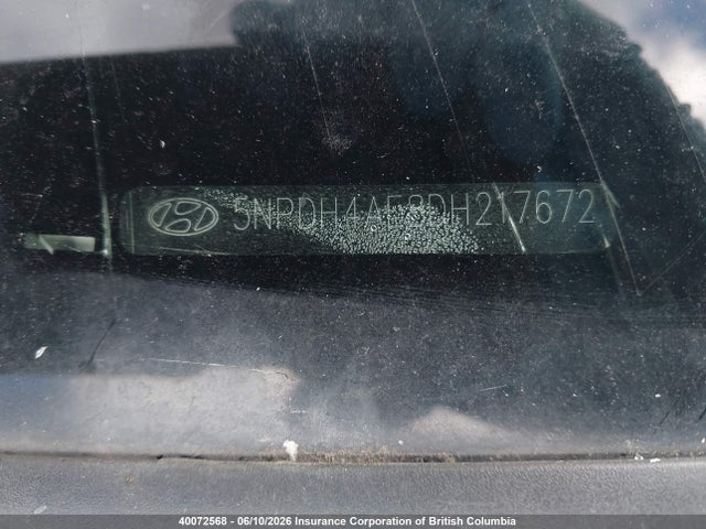 2013 Hyundai Elantra Gl მანქანა იყიდება აუქციონზე, vin: 5NPDH4AE8DH217672, აუქციონის ნომერი: 40072568