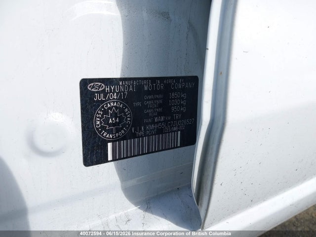 Aukcja sprzedaży 2018 Hyundai Elantra Gt Sport Ultimate, vin: KMHH55LC7JU026527, numer aukcji: 40072594