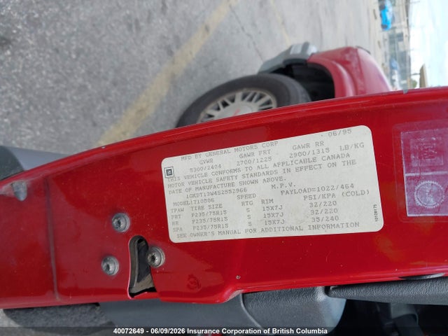 Aukcja sprzedaży 1995 Gmc Jimmy, vin: 1GKDT13W4S2552966, numer aukcji: 40072649