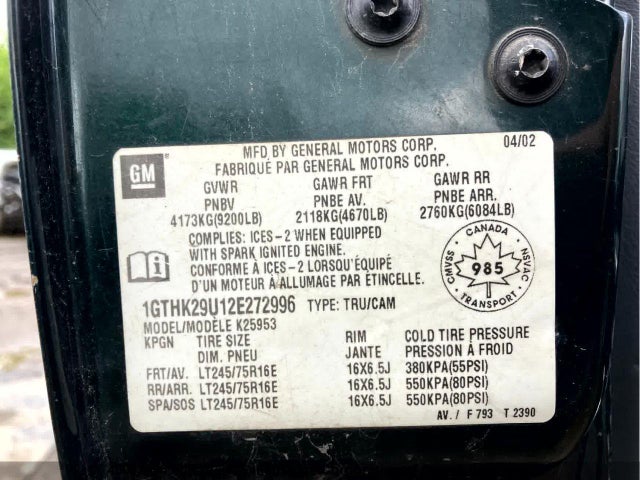 Продажа на аукционе авто 2002 Gmc Sierra K2500 Heavy Duty, vin: 1GTHK29U12E272996, номер лота: 40072693