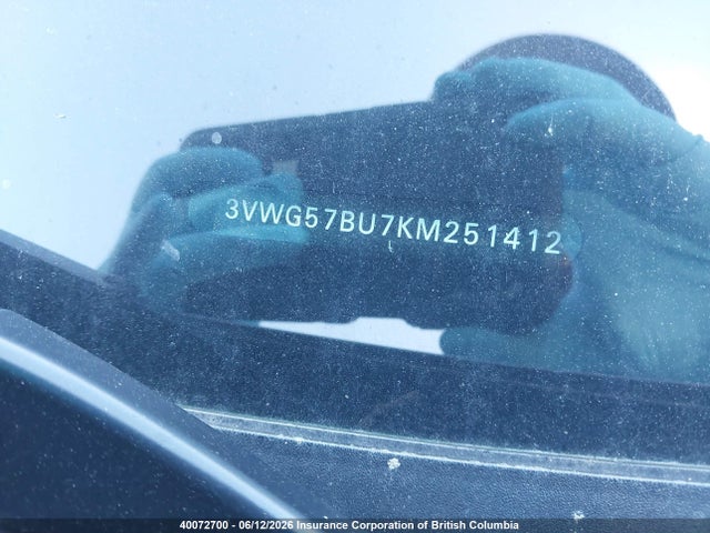 Продажа на аукционе авто 2019 Volkswagen Jetta, vin: 3VWG57BU7KM251412, номер лота: 40072700