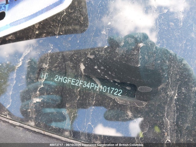 Aukcja sprzedaży 2023 Honda Civic, vin: 2HGFE2F34PH101722, numer aukcji: 40072717