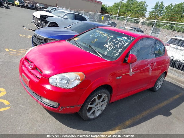 40072725 :رقم المزاد ، KMHCN35C47U041426 vin ، 2007 Hyundai Accent Gs مزاد بيع