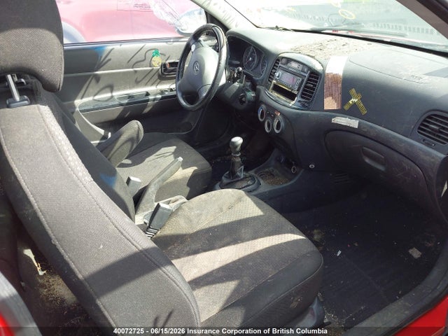 40072725 :رقم المزاد ، KMHCN35C47U041426 vin ، 2007 Hyundai Accent Gs مزاد بيع
