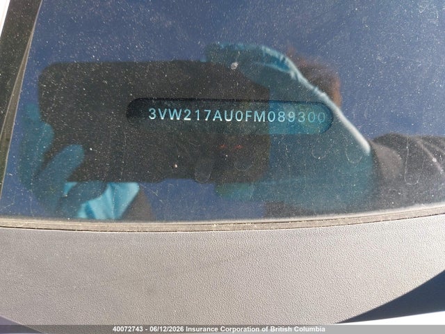 40072743 :رقم المزاد ، 3VW217AU0FM089300 vin ، 2015 Volkswagen Golf مزاد بيع