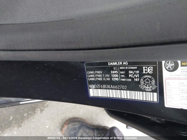 WDDZF6JB3KA662702 Mercedes-Benz E 450 4matic