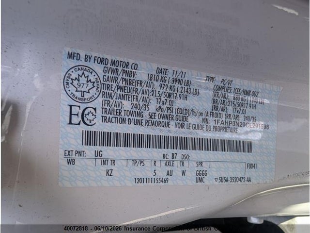 Продаж на аукціоні авто 2012 Ford Focus, vin: 1FAHP3N29CL291598, номер лоту: 40072818