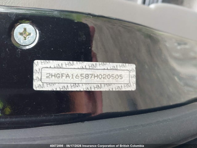 Продаж на аукціоні авто 2007 Honda Civic, vin: 2HGFA16587H020505, номер лоту: 40072898