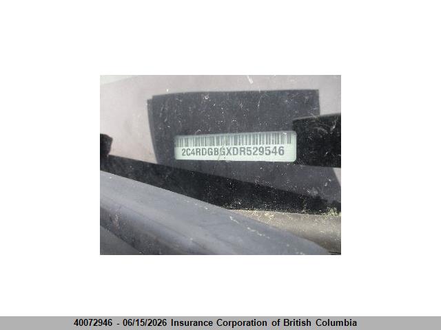 40072946 :رقم المزاد ، 2C4RDGBGXDR529546 vin ، 2013 Dodge Grand Caravan Se/sxt مزاد بيع