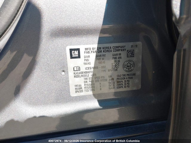 Buick Encore Preferred 2019 KL4CJASB1KB848761 Image 9