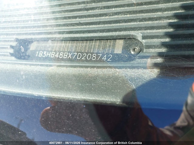 40072981 :رقم المزاد ، 1B3HB48BX7D208742 vin ، 2007 Dodge Caliber Sxt مزاد بيع