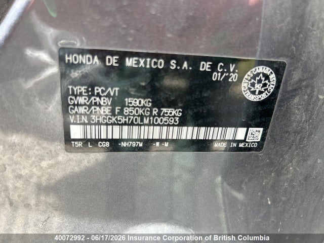 Honda Fit 2020 3HGGK5H70LM100593 Image 5