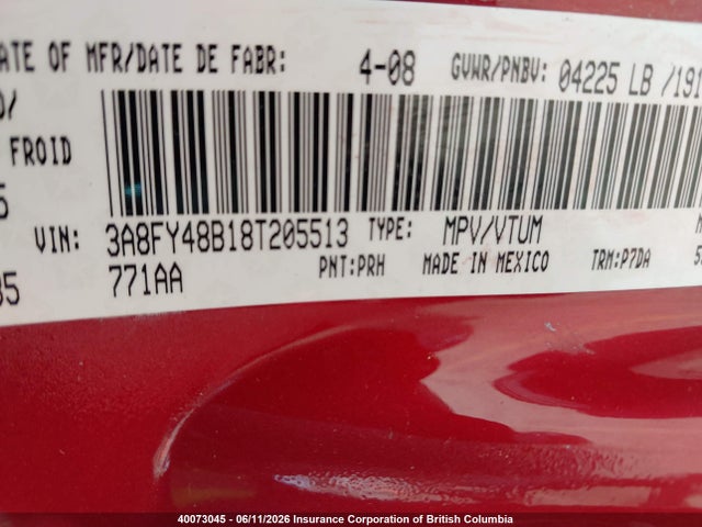 Продажа на аукционе авто 2008 Chrysler Pt Cruiser Lx, vin: 3A8FY48B18T205513, номер лота: 40073045