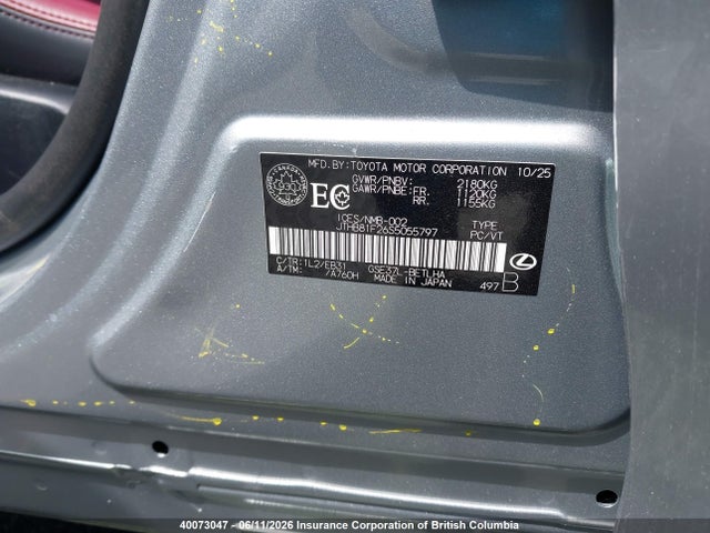 Продаж на аукціоні авто 2025 Lexus Is 300/300 F Sport Design/300 F Sport, vin: JTHB81F26S5055797, номер лоту: 40073047
