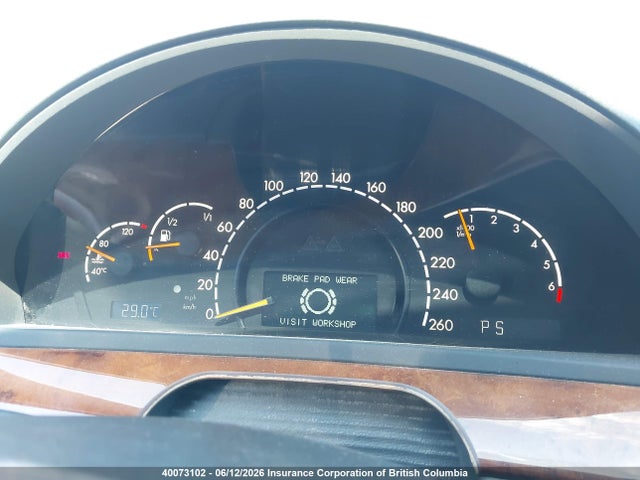 40073102 :رقم المزاد ، WDBNG75JX1A178634 vin ، 2001 Mercedes-benz S 500 مزاد بيع