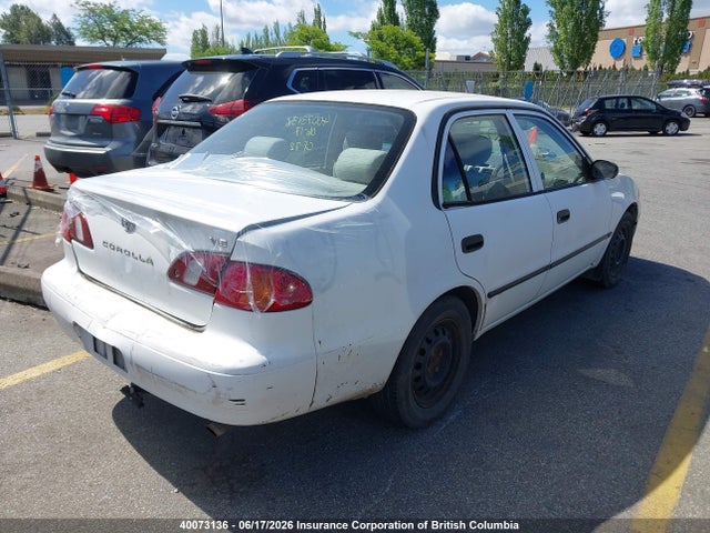2000 Toyota Corolla Ve/ce/le მანქანა იყიდება აუქციონზე, vin: 2T1BR12E4YC801979, აუქციონის ნომერი: 40073136