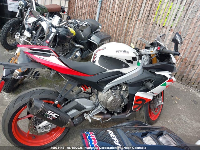 Aukcja sprzedaży 2024 Aprilia Rs 660 Extrema, vin: ZD4KSUR01RS000415, numer aukcji: 40073146