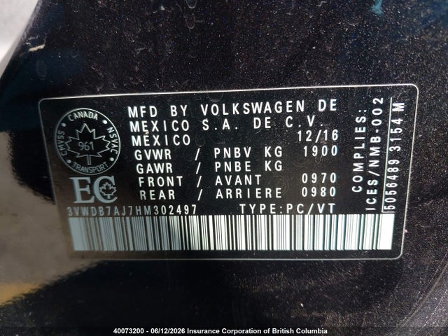 Volkswagen Jetta 2017 3VWDB7AJ7HM302497 Image 9