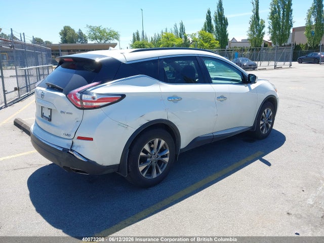 40073208 :رقم المزاد ، 5N1AZ2MH9GN122984 vin ، 2016 Nissan Murano S/sl/sv/platinum مزاد بيع
