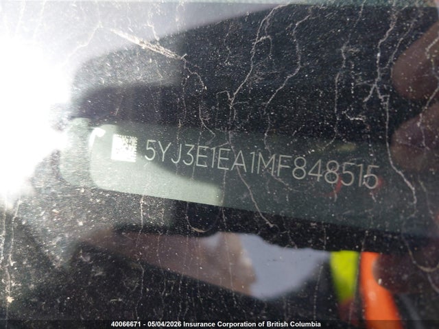 2021 Tesla Model 3 მანქანა იყიდება აუქციონზე, vin: 5YJ3E1EA1MF848515, აუქციონის ნომერი: 40066671