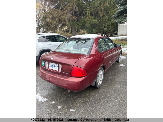 2004 Nissan Sentra 1.8/1.8s მანქანა იყიდება აუქციონზე, vin: 3N1CB51D24L458494, აუქციონის ნომერი: 40073222