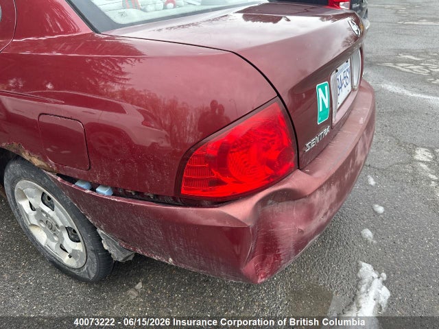2004 Nissan Sentra 1.8/1.8s მანქანა იყიდება აუქციონზე, vin: 3N1CB51D24L458494, აუქციონის ნომერი: 40073222