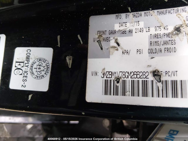 3MZBM1V78GM266282 Mazda 3 TOURING