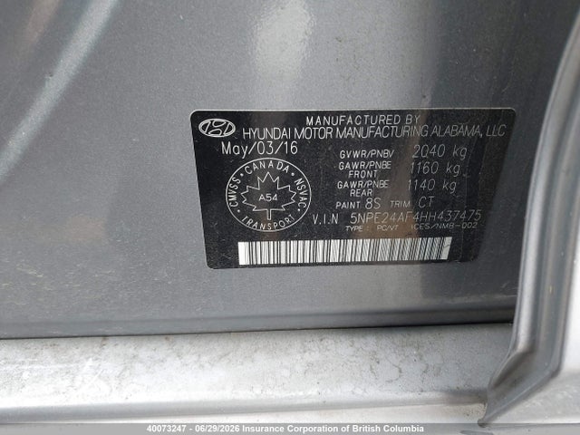 Hyundai SONATA SE 2017 5NPE24AF4HH437475 Image 9